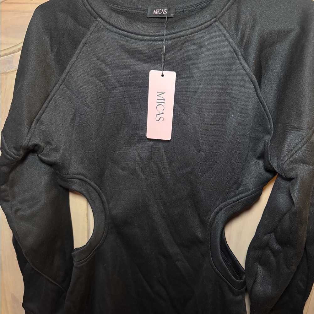 Micas Black Mini Dress